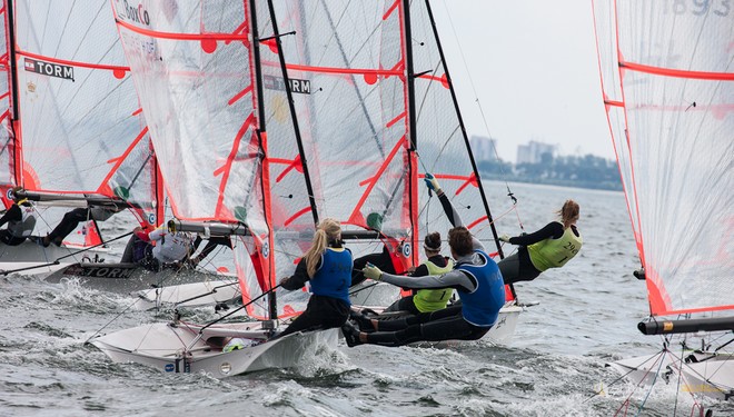 Chasing the leaders - 29er European Championship 2012 Day 5 © Robert Hajduk